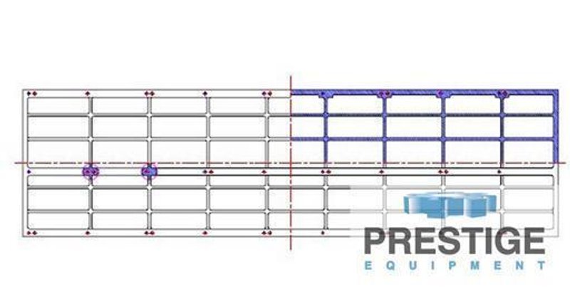 Floor Plate, T-Slotted 60&quot; x 218.75&quot; x 10&quot; Cast Iron, NEW