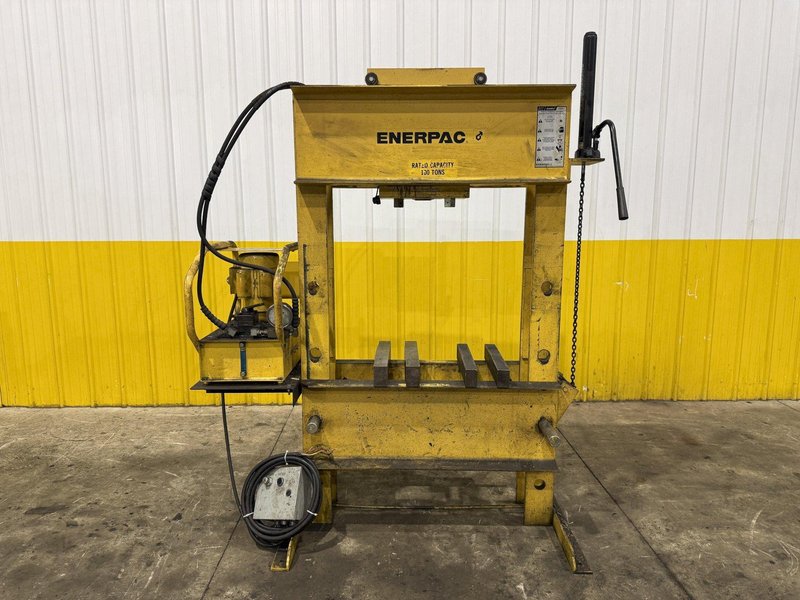 100 TON ENERPAC MODEL #GPEM3420Y H-FRAME HYDRAULIC PRESS: YOBRO #25886