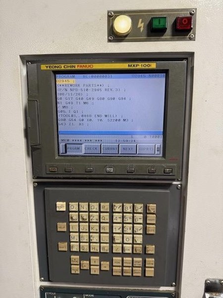 YCM XV-1020A VMC, 2008 – Fanuc Control