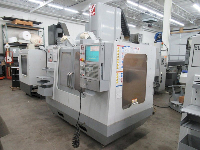 Haas VM-2 CNC Vertical Machining Center w 4th Axis Drive, Chip Auger, Coolant System, Rigid Tapping