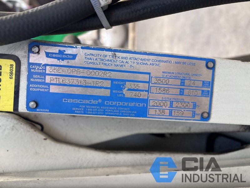 3,500 LB. CASCADE MODEL 35E-QPB-Q002R2 PUSH / PULL ATTACHMENT