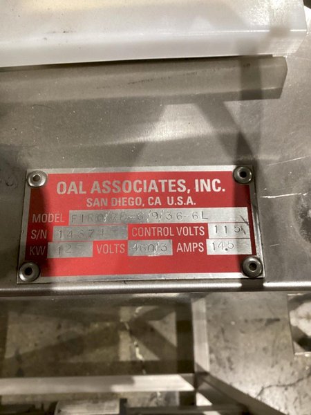 OAL FIRO/RE-6/9/3 6-6L SHRINK HEAT TUNNEL USED