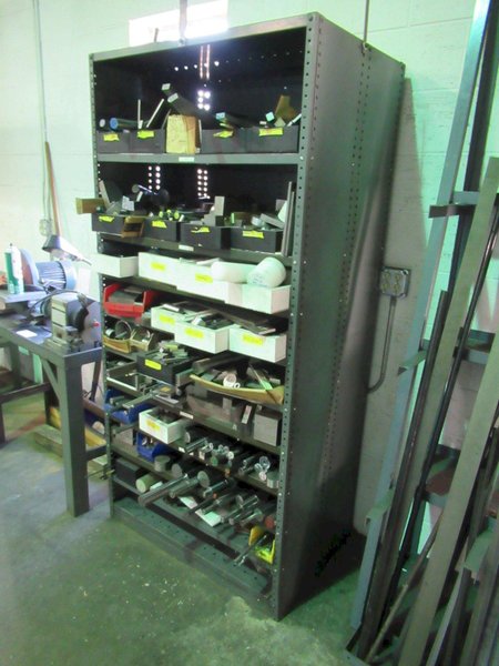 Metal Cabinet with Contents Including Assorted Round Bar, Flat Stock and MORE!- Auction Item
