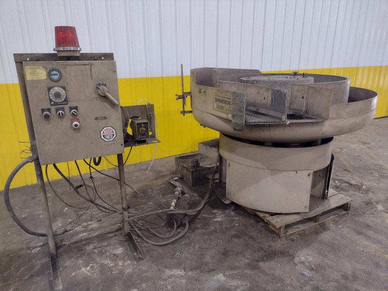 5 CUBIC FOOT ROTO FINISH MODEL #0405MS SPIRATRON VIBRATORY PART DEBURRING FINISHER: STOCK #20351