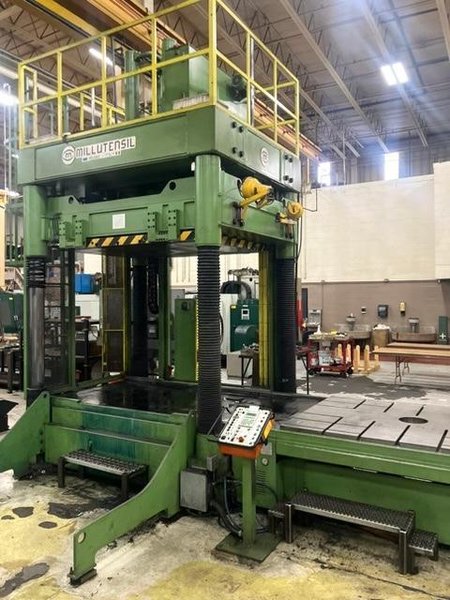 165 TON MILLUTENSIL MIL 203 HYDRAULIC FLIP OUT PLATTEN SPOTTING PRESS. STOCK # 0873826