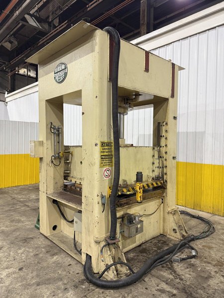 660 TON SUTHERLAND MODEL #HD1 HYDRAULIC 4 POST GUIDED RAM PRESS 15&quot; STROKE: YOBRO #24088