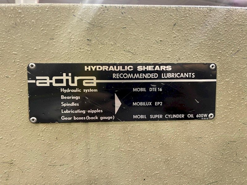 12&#039; X 9 GA (.156&quot;) ADIRA MODEL #GHO-0437 HYDRAULIC SHEAR: STOCK #16384