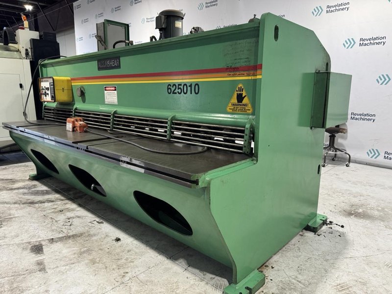 1/4″ x 10′ ACCURSHEAR 625010 HYDRAULIC SHEAR, 1995