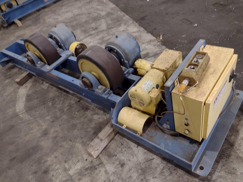 40 TON (80,000 LBS) x 15' WEBB MODEL R-500 POWERED TANK TURNING ROLLS; 1 DRIVE &amp; 3 IDLERS: STOCK #23747