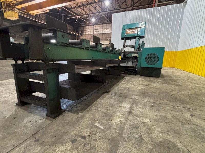 18” X 20” MARVEL MODEL #81-9/M3M SEMI-AUTO MITRE HEAD VERTICAL BAND SAW: STOCK #23008