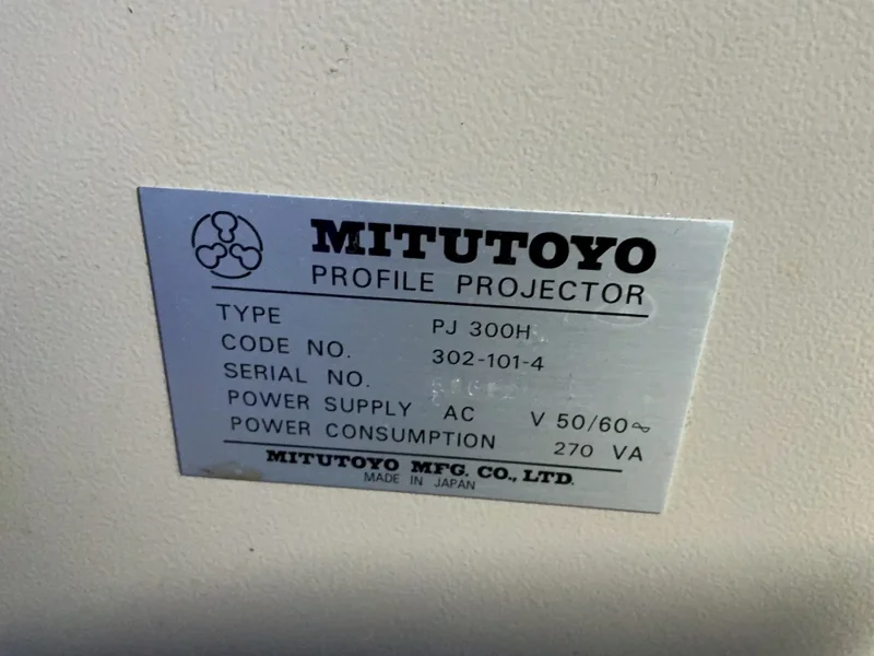 MITUTOYO 12” OPTICAL COMPARATOR   -  PJ 300H