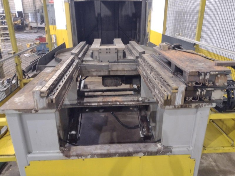 74" X 74" STOELTING MODEL #CSW8121 AUTOMATIC WASHER, WITH FLIP-UP DIE STATION POWERED INFEED, NEW 2012: YOBRO #25172