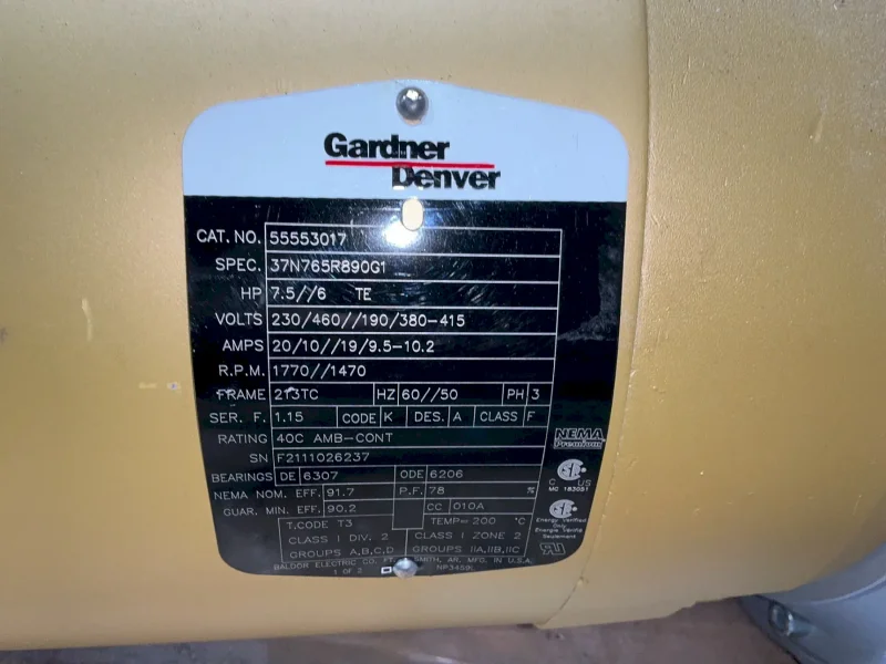 GARDNER DENVER .6 BAR VACUUM PUMP  -  V-KTA 80/1 C (37)
