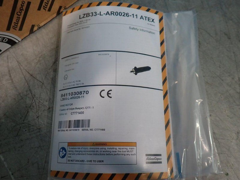 ATLAS COPCO VANE MOTOR  -  LZB33-L-AR0026-11