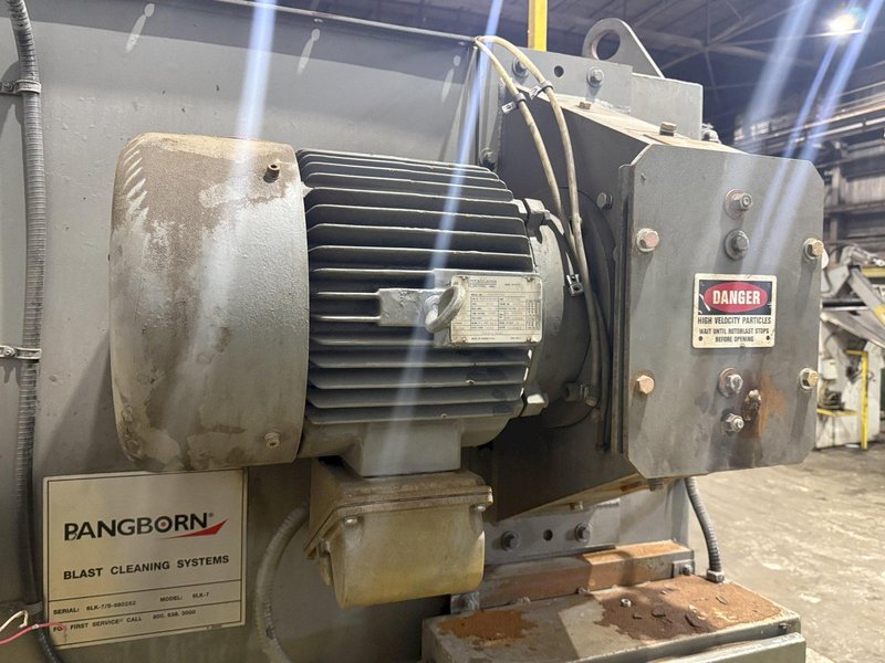 72” TABLE PANGBORN MODEL 6LK-7 ROTOBLAST SHOT BLAST MACHINE: YOBRO #24410