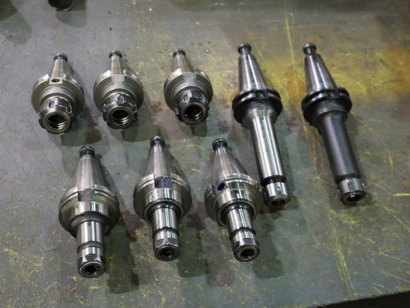 CT 40 Taper Tool Holders: (3) Nikken SK10 Collet Holders, (2) ER20 Collet Holders, (3) ER25 Collet Holders- Auction Item