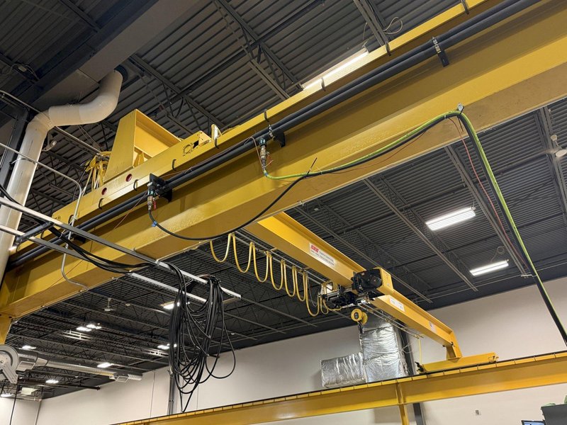 10 TON x 48' SUPERIOR CRANE SINGLE GRIDER OVERHEAD BRIDGE CRANE WITH 10 TON R&amp;M HOIST: YOBRO #26276