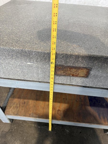48" X 36" X 8" GRANITE SURFACE PLATE W/ STAND. STOCK # 0112626.