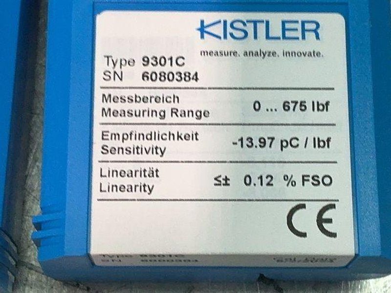 Kistler Piezoelectric Force Sensor Load Cells - 9301c