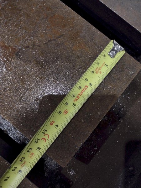 129&quot; X 72&quot; X 14&quot; HIGH T-SLOTTED LAYOUT TABLE / BOLSTER PLATE: STOCK #22373