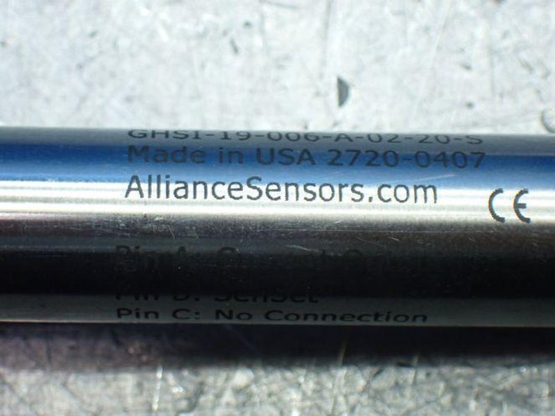 ALLIANCE SENSORS GROUP 3 LINEAR VARIABLE INDUCTIVE TRANSDUCER POSITION SENSORS  -  GHSI-19-006-A-02-20-S