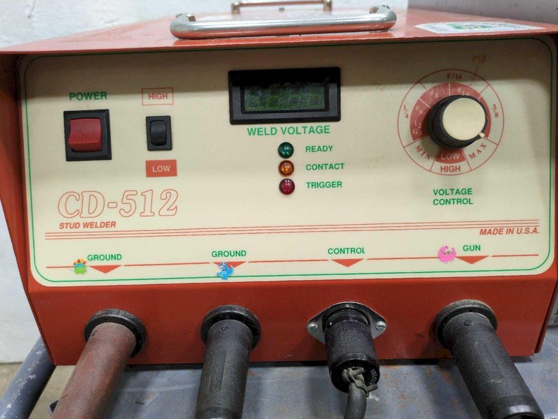 3/8&quot; PRO-WELD MODEL #CD-512 STUD WELDER &amp; QUANTITY OF STUDS &amp; TOOLING: STOCK #22325