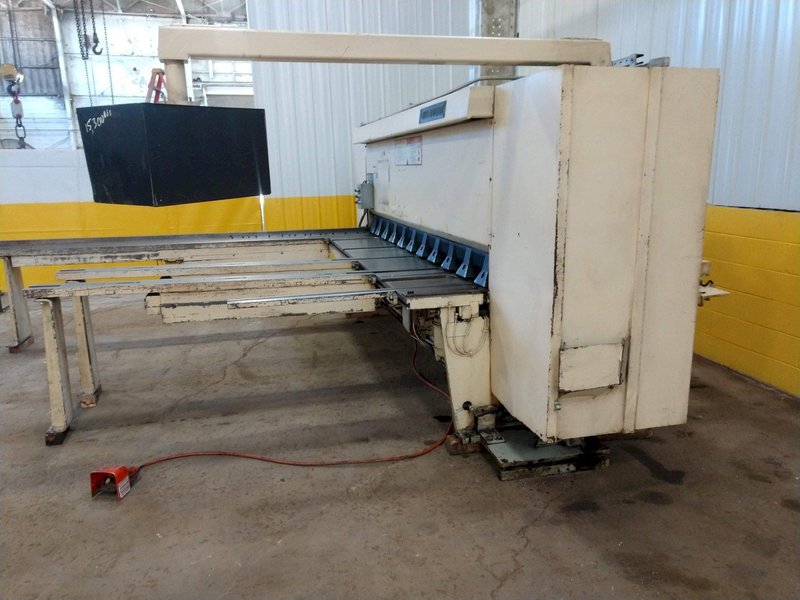 10' x 1/4" CINCINNATI MODEL #2500 CNC HYDRAULIC POWER SHEAR WITH FRONT &amp; BACK GAUGING: STOCK 12587