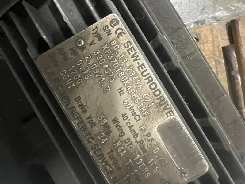 SEW EURODRIVE KF37DT80K4BMG1HF MOTORS USED