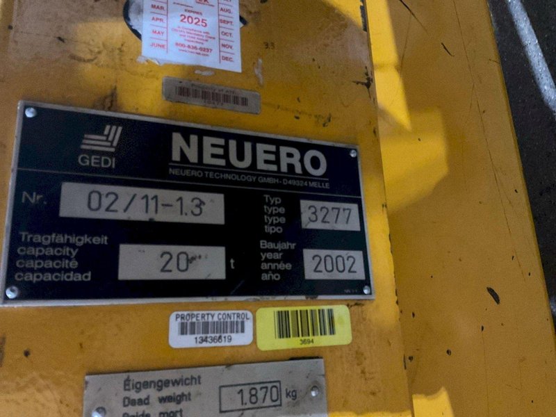 (8) 20 TON NEUERO GEDI 3277 MOBILE VEHICLE LIFTS: YOBRO #23870