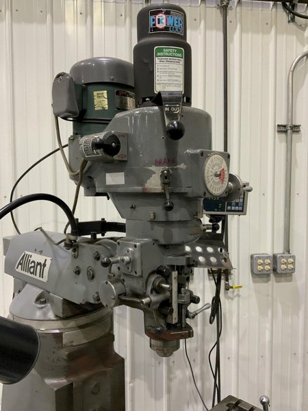 3 HP ALLIANT RAM TYPE VERTICAL MILLING MACHINE: STOCK #80801