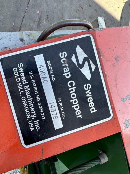 SWEED MODEL 400AC SCRAP CHOPPER: STOCK #77273