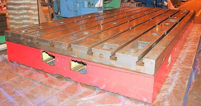 T-Slotted Floor Plate 78 x 169.5&quot; Cast Iron