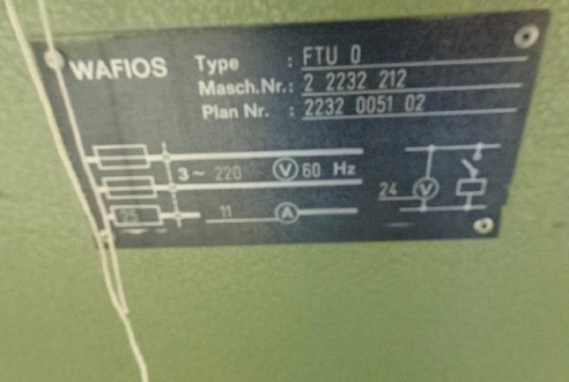 Wafios Model FTU-0 Spring Coiling Machine