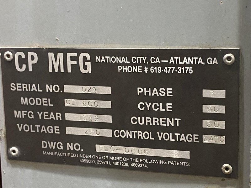 25 HP CP MFG "CAN-DENSOR 600" HYDRAULIC METAL HORIZONTAL BALER: STOCK #16681