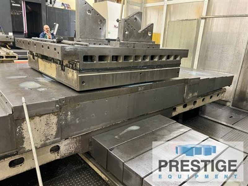 Giddings &amp; Lewis MC-60 6&quot; CNC Table Type Horizontal Boring Mill w/ Pallet Shuttle