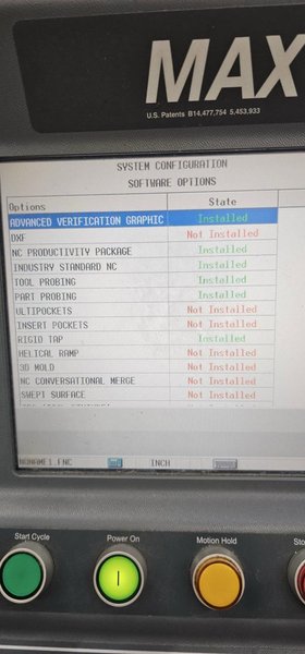 Hurco VM-10 VMC, 2011 – Probes, Under Power, Low Hours