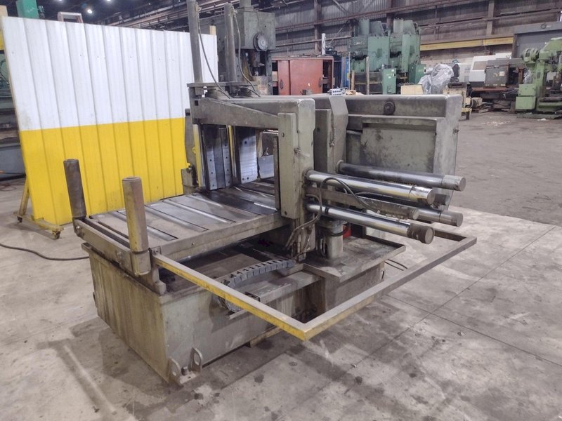 16" x 16" HYD-MECH MODEL #M-16A AUTOMATIC HORIZONTAL BANDSAW WITH POWER MITRE SWIVEL: STOCK #23419
