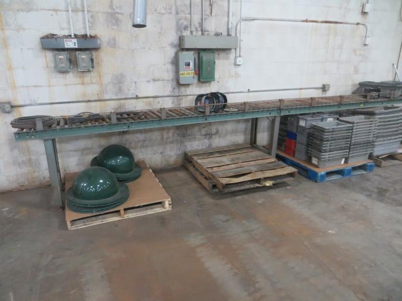 Hytrol Roller Conveyor Tables - (2) 10&#039; Long x 2&#039; Wide, Adjustable Height- Auction Item