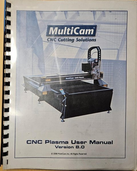 5′ x 20′ MultiCam 1000 CNC Plasma, 2011 – Hypertherm Powermax 65