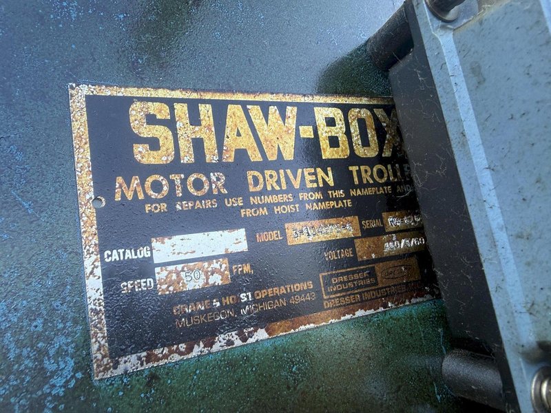 5 TON SHAW BOX SINGLE GIRDER POWERED CABLE HOIST &amp; TROLLEY, REMOTE CONTROLLED: YOBRO #25898