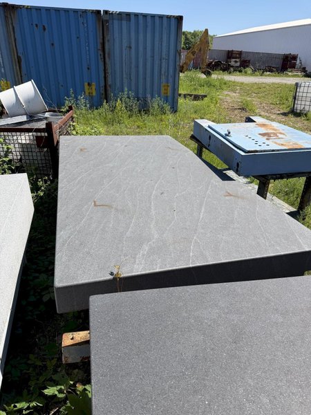 60" X 120" X 10" GRANITE SURFACE PLATE WITH STAND. STOCK # 0651826