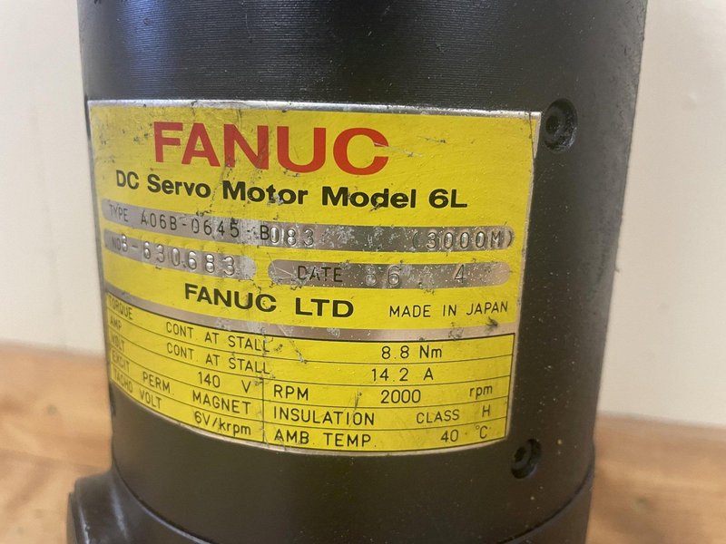 FANUC  MODEL 6L DC SERVO MOTOR: STOCK #15808