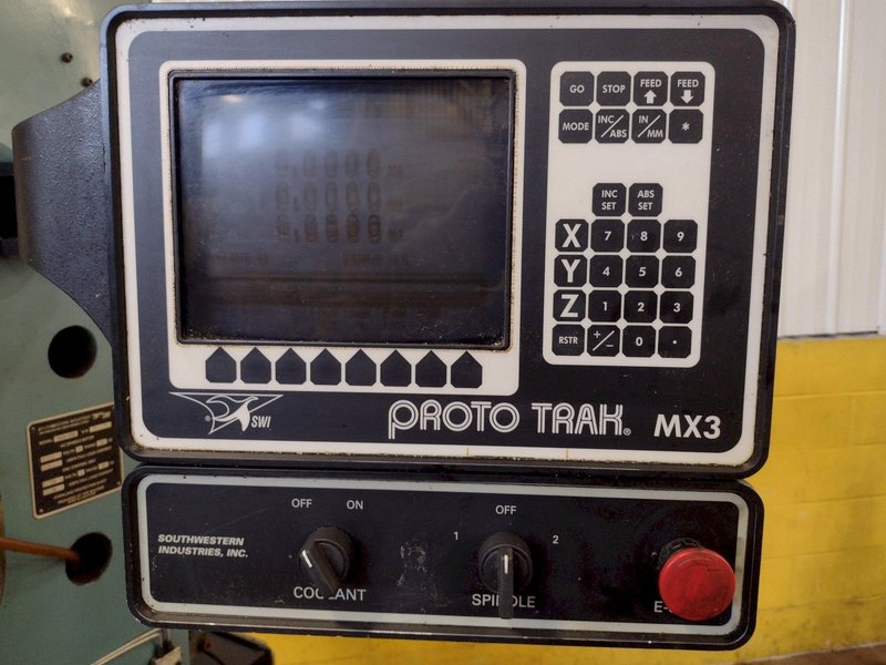 3 AXIS SWI SOUTHWEST INDUSTRIES MODEL #TRAK DPM MILL WITH PROTOTRAK MX3 CONTROL: STOCK 16893