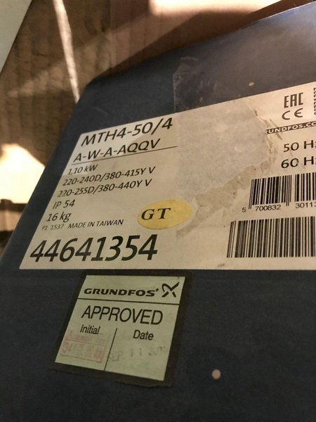 GRUNDFOS MTH4-50/4 IMMERSIBLE PUMP NEW