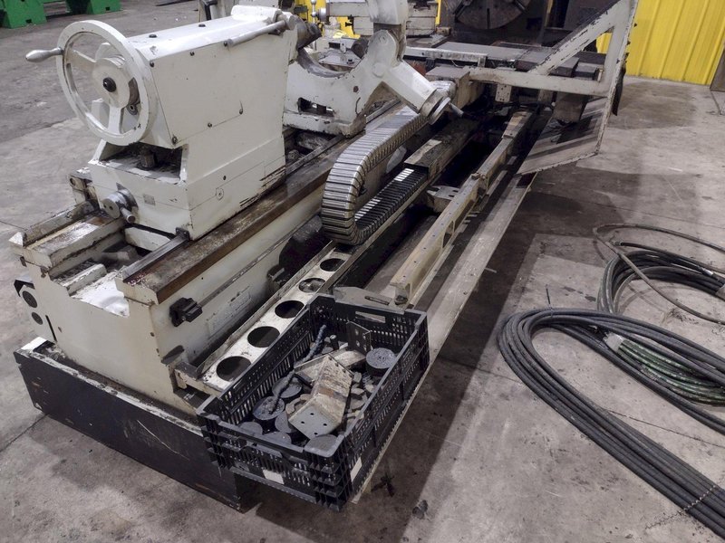 35" x 120" WILLIS MODEL #PK35 HOLLOW SPINDLE ENGINE LATHE 10" HOLE: YOBRO #24547
