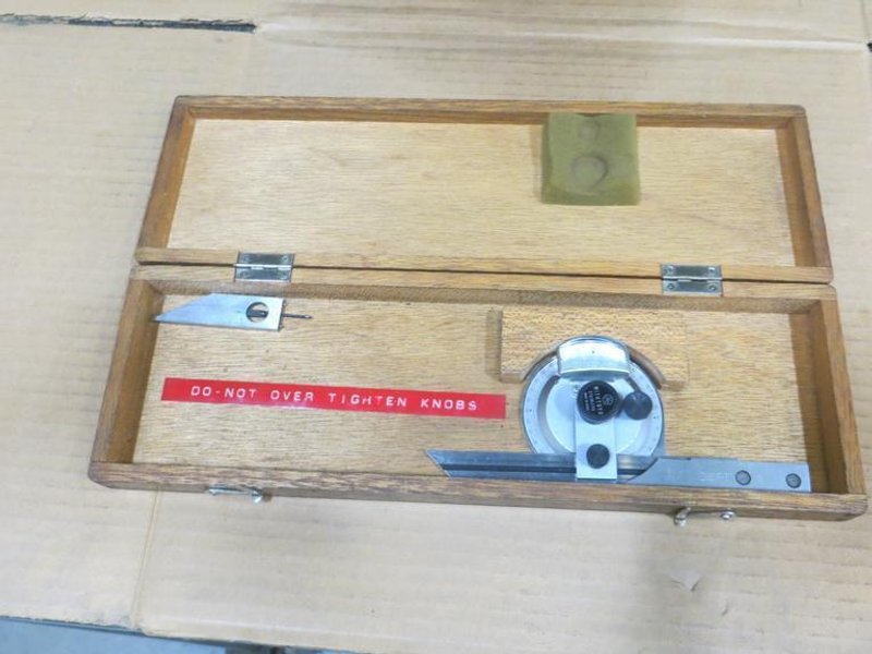 Mitutoyo Protractor W Wood Box- Auction Item