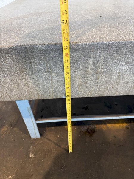 96&quot; X 48&quot; X 10&quot; GRANITE SURFACE PLATE W/ STAND. STOCK # 0880925.