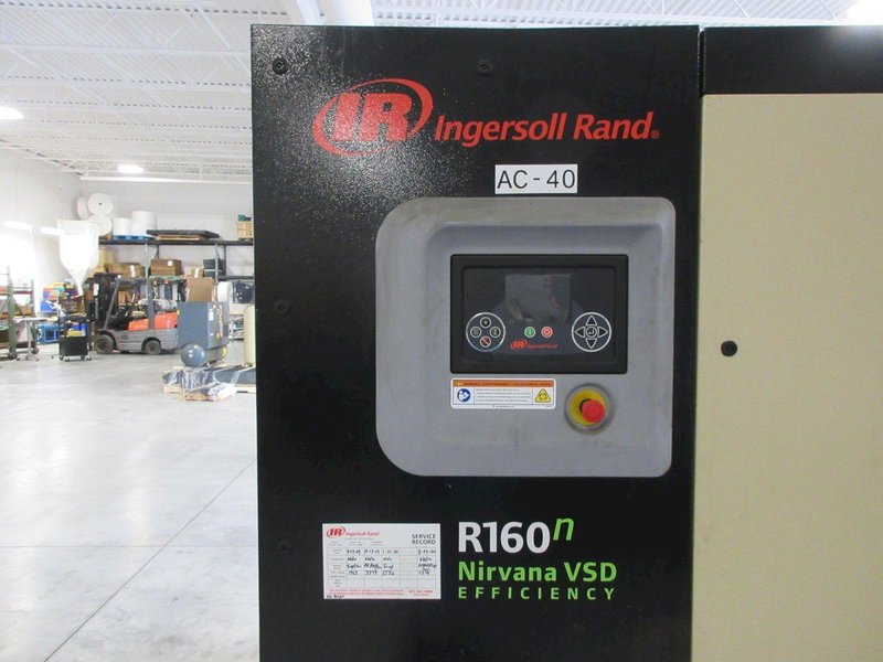 Ingersoll Rand R160N-W 200 HP Rotary Screw Air Compressor – 145 PSI – 460V 3PH – Nirvana VSD- Auction Item