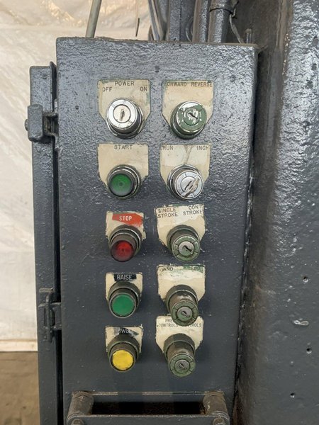 100 TON BLISS S1-100-24-30 STRAIGHT SIDE PRESS. STOCK # 1263020