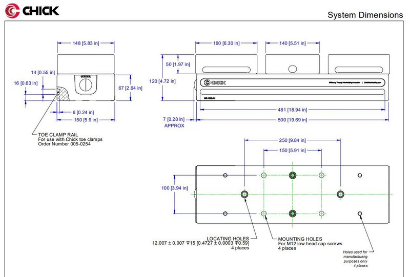 Chick MBAS1550 Qwik-Lok Double Lock CNC Vise | 6" Width